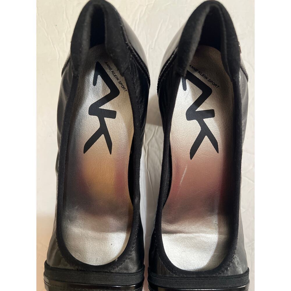 Anne Klein Women's Leather Guardian Sport Block Heel Pumps Black Size 7.5 - Picture 10 of 11
